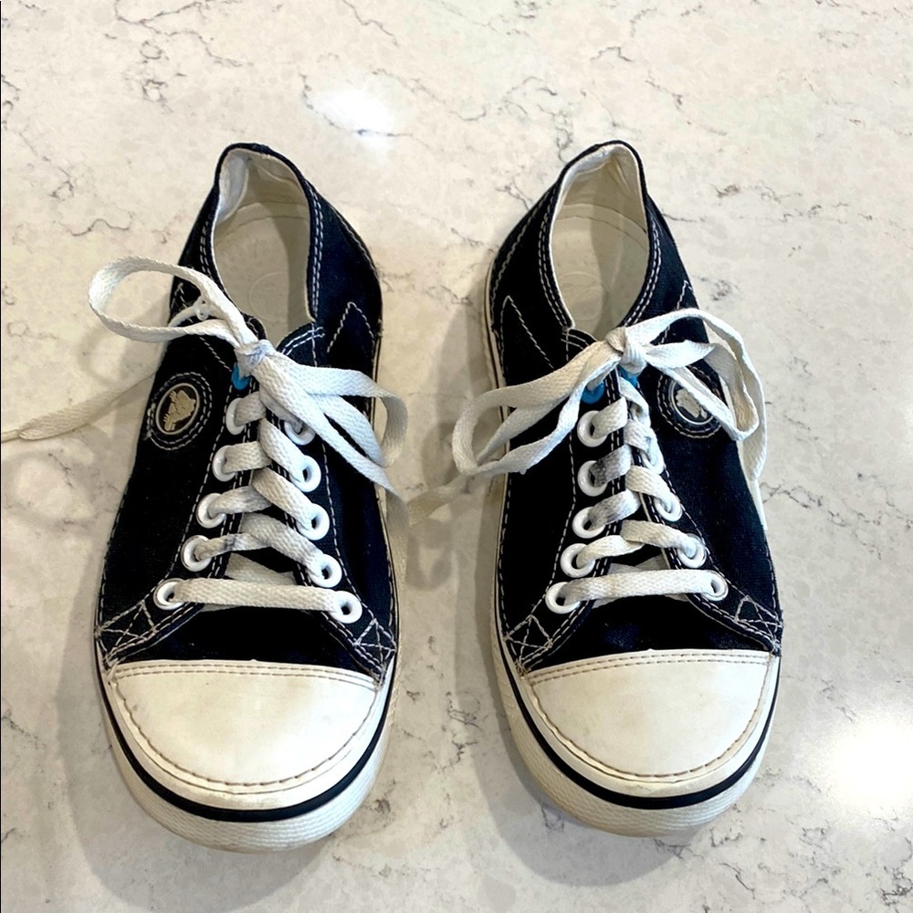 Crocs black and white shoes